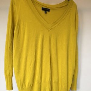 Lane Bryant Yellow V-Neck Sweater